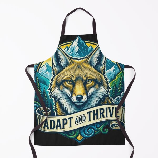 Item preview, Adapt And Thrive Fox Vintage Mountain Wilderness Retro Badge designed and sold by MT-Hub | Art for Every Soul.