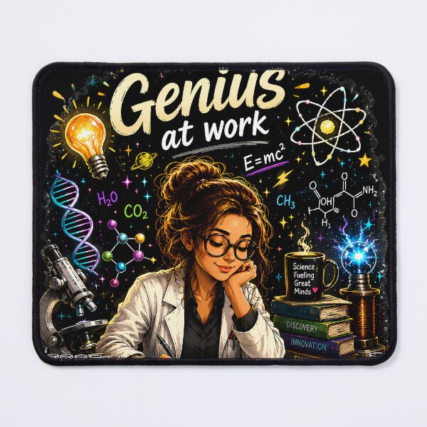 Item preview, STEM Genius At Work Female Scientist Design designed and sold by Genius Geek.