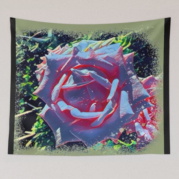 Item preview, Electric Neon Blue Rose Digital Painting Art designed and sold by BalkanBloom.