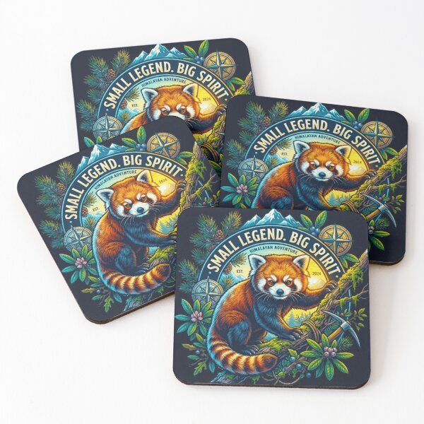 Item preview, Small Legend Big Spirit Red Panda Vintage Himalayan Adventure Retro Badge designed and sold by MT-Hub | Art for Every Soul.