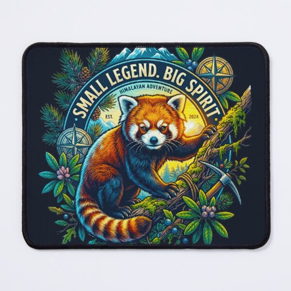 Item preview, Small Legend Big Spirit Red Panda Vintage Himalayan Adventure Retro Badge designed and sold by MT-Hub | Art for Every Soul.