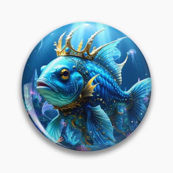 Item preview, His Royal Fishness | King of the Crystal Reef Fantasy Art designed and sold by nicky2342.