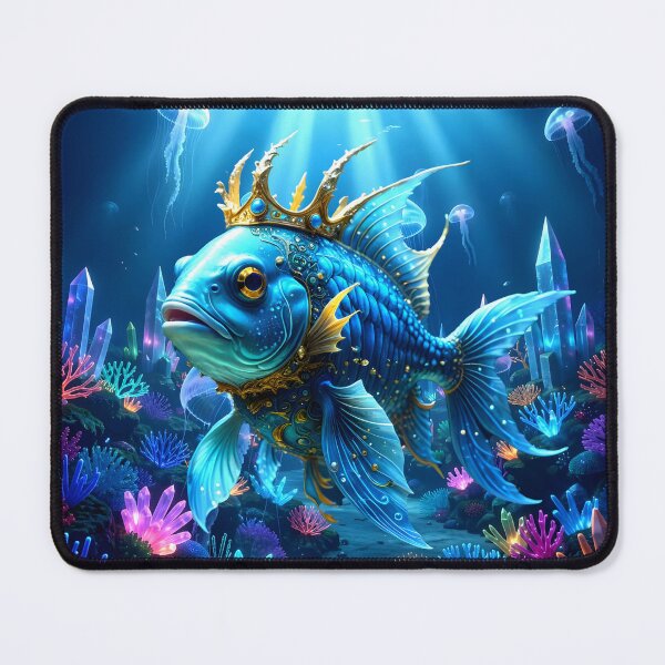 Item preview, His Royal Fishness | King of the Crystal Reef Fantasy Art designed and sold by nicky2342.