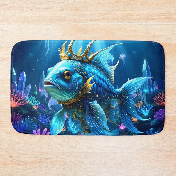 Item preview, His Royal Fishness | King of the Crystal Reef Fantasy Art designed and sold by nicky2342.