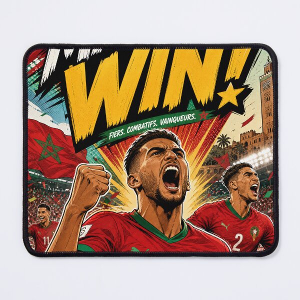 Item preview, Marocca Win! Soccer Celebration Graphic Novel Style | Bold Football Fan Design designed and sold by Jandedan.