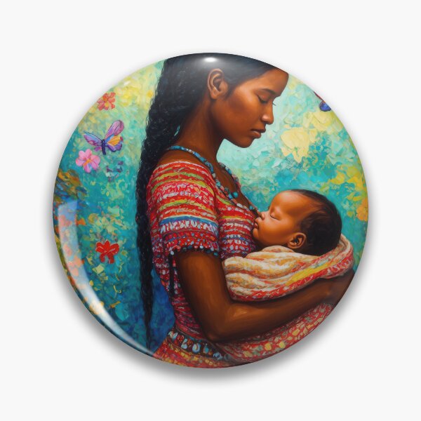 Item preview, Indigenous Mother and Baby Floral Garden Painting Art designed and sold by Francis & May.