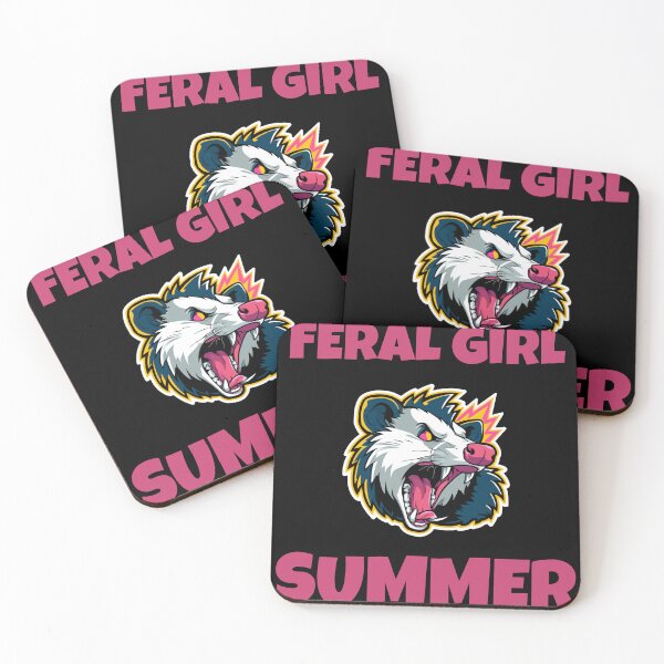 Item preview, Feral Girl Summer Shirt - Funny Opossum Meme Graphic Tee - Retro 70s Screaming Possum Sweatshirt - Groovy Chaotic Energy Trash Animal Gift designed and sold by VectorForge.