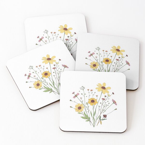 Item preview, Pressed Flowers Botanical Line - Modern Graphic Ar designed and sold by QuirkThreadsCo.