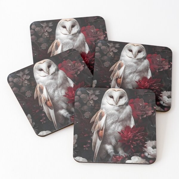 Item preview, Crimson Bloom Owl designed and sold by شهد القرني.