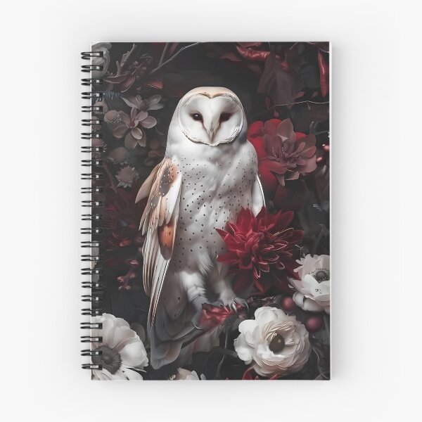 Item preview, Crimson Bloom Owl designed and sold by شهد القرني.