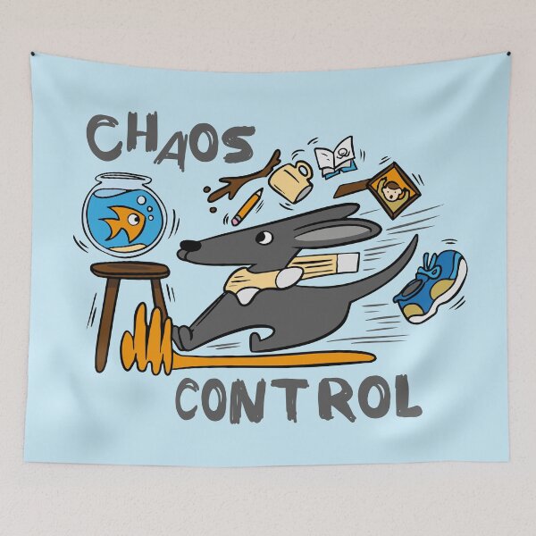Item preview, Funny dog messing in chaos control designed and sold by Konopikyu.