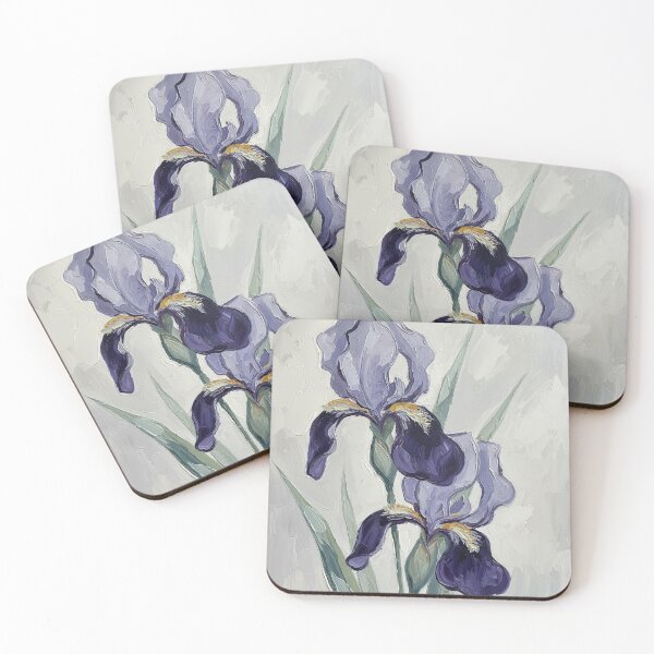 Item preview, Purple Iris Flower Botanical Oil Painting Art designed and sold by Francis & May.