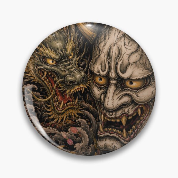 Item preview, Dragon and Hannya Japanese Art designed and sold by キンタロウ インク.
