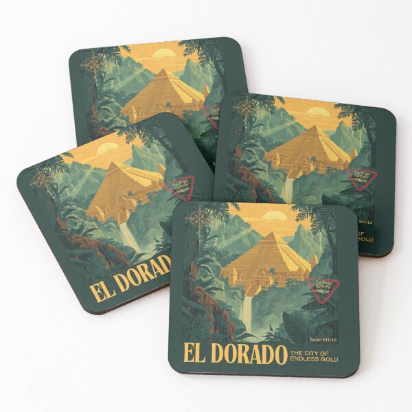 Item preview, Retro El Dorado Travel Poster The City Of Endless Gold designed and sold by KaBaRen.