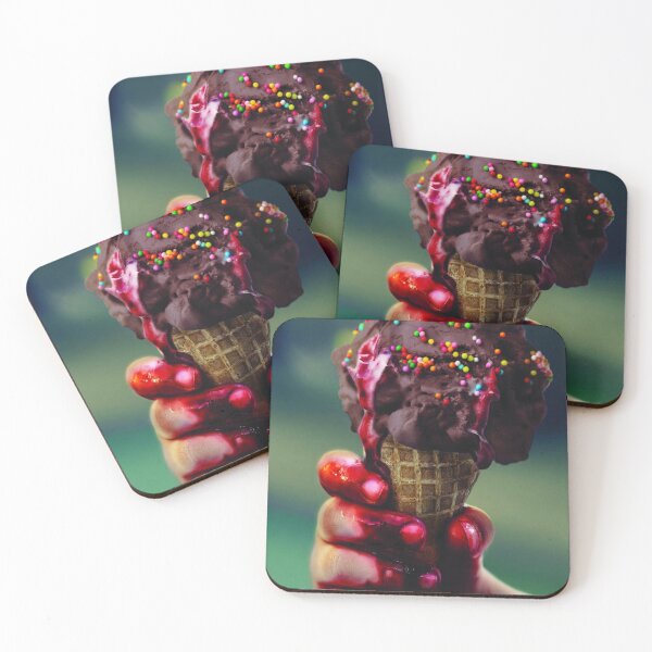 Item preview, Creepy Melting Ice Cream Horror Art Dark Chocolate designed and sold by Freedom Line Studio.
