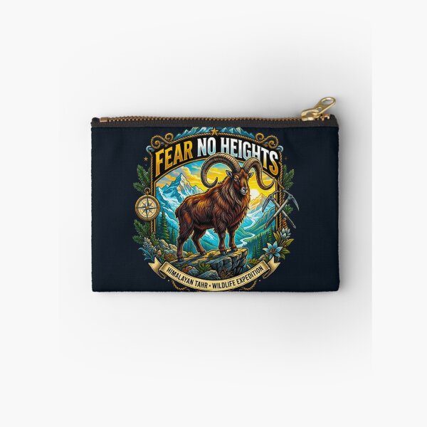 Item preview, Fear No Heights Himalayan Tahr Vintage Mountain Wildlife Retro Badge designed and sold by MT-Hub | Art for Every Soul.