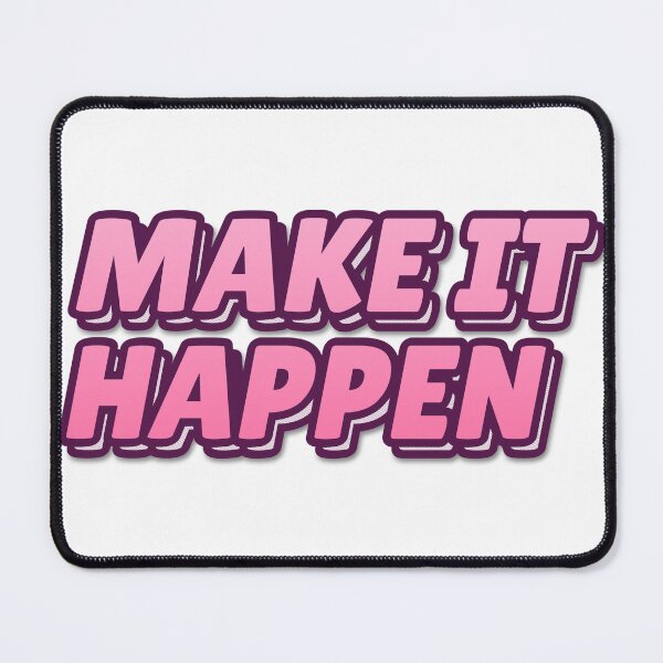Item preview, "MAKE IT HAPPEN" Retro Typography Hoodie designed and sold by QuirkThreadsCo.