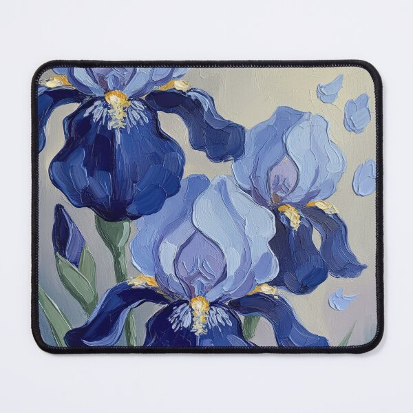 Item preview, Blue Iris Flower Botanical Oil Painting Art designed and sold by Francis & May.