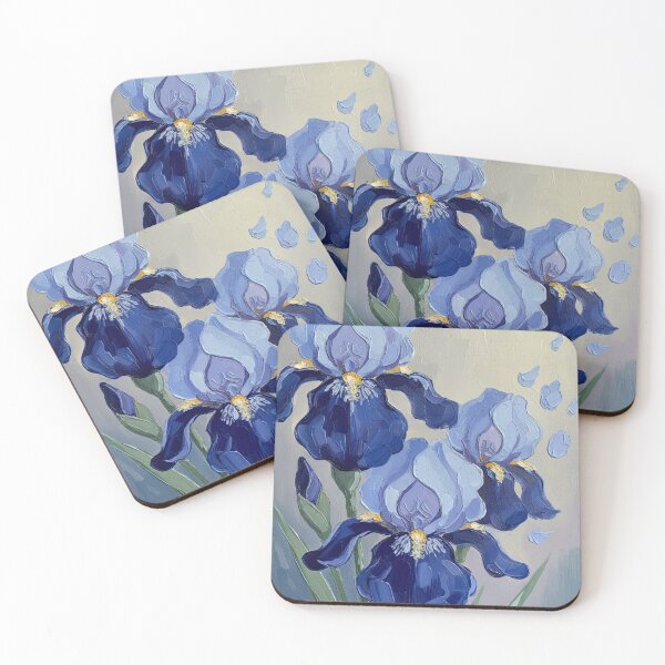 Item preview, Blue Iris Flower Botanical Oil Painting Art designed and sold by Francis & May.