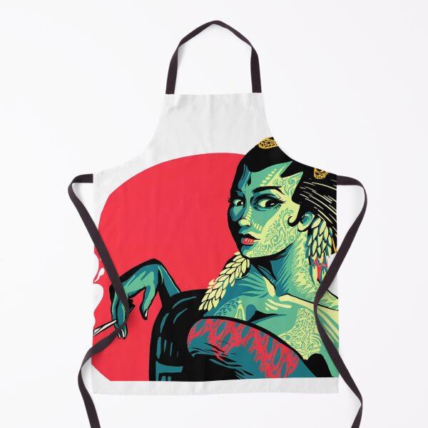 Item preview, Smoking Geisha Neo Japanese Gothic Illustration designed and sold by RossJensen.