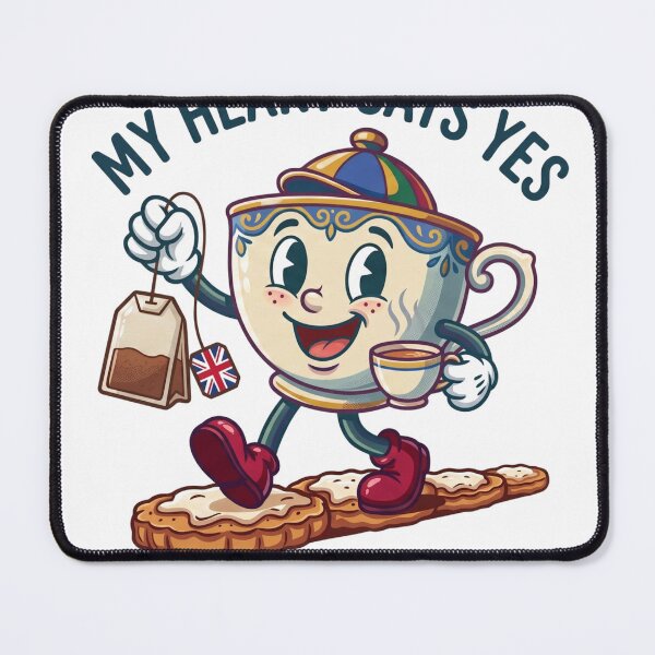 Item preview, My Heart Says Yes My Head Says Tea Funny British Tea designed and sold by bumbledown.