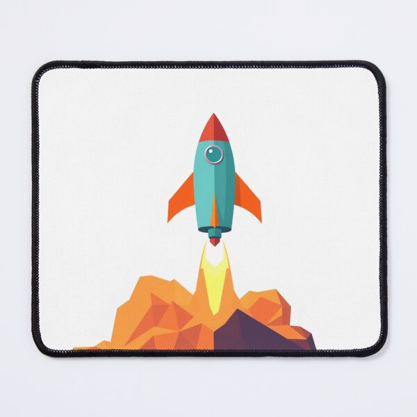 Item preview, Rocket Low Poly - Modern Graphic Art T-Shirt designed and sold by QuirkThreadsCo.