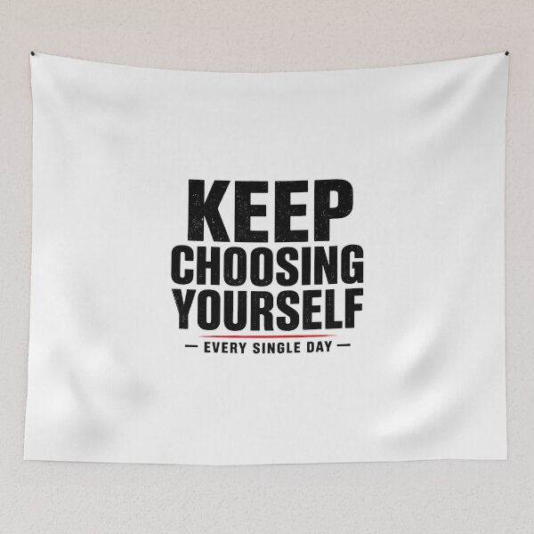 Item preview, Keep Choosing Yourself Every Single Day | Bold Motivational Typography designed and sold by Lovestickerco.