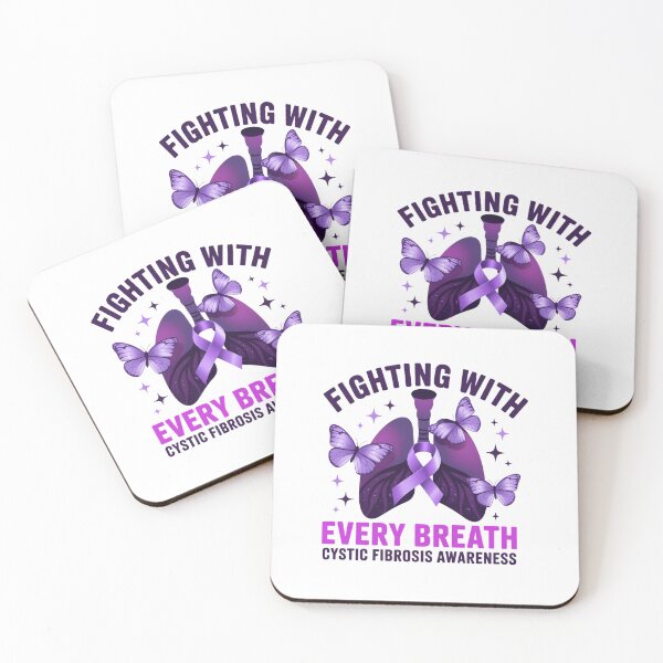 Item preview, Cystic Fibrosis Awareness Fighting With Every Breath Purple Ribbon designed and sold by sailorjessiArt.