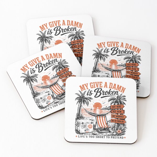 Item preview, My Give A Damn Is Broken Too Old To Care Beach designed and sold by elongatedjazz.