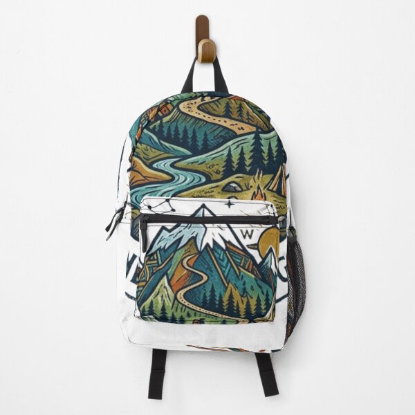 Item preview, The Mountains Are Calling Vintage Hiking Badge - Camping Adventure designed and sold by GabeMountainArt.