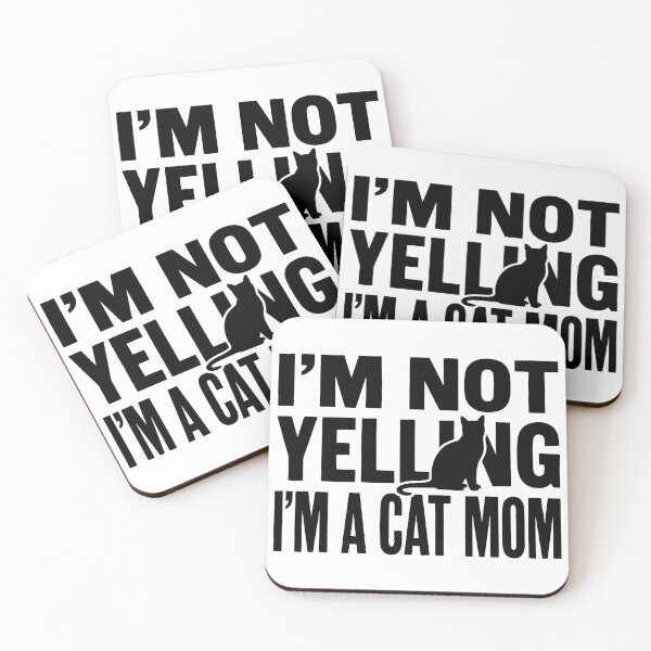 Aperçu de l'œuvre I'm Not Yelling I'm A Cat Mom - Funny Cat Mom créée et vendue par kdonefive.