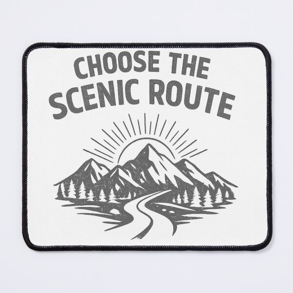 Item preview, Choose The Scenic Route Minimalist Mountain Adventure T-Shirt designed and sold by Geek4Art.