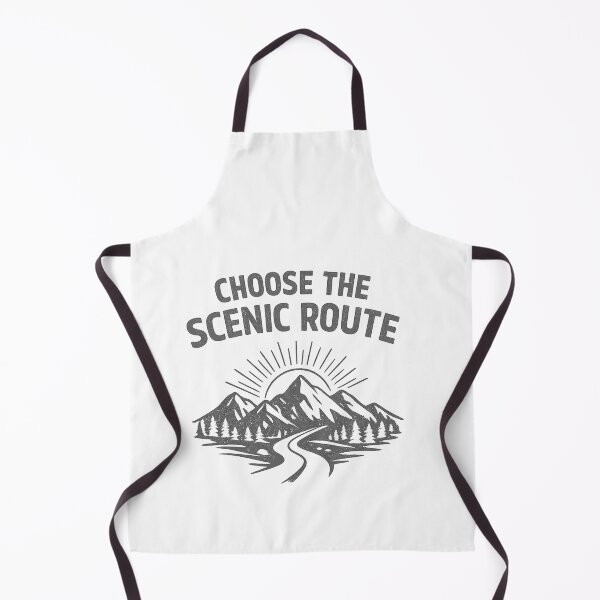 Item preview, Choose The Scenic Route Minimalist Mountain Adventure T-Shirt designed and sold by Geek4Art.