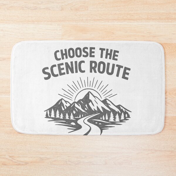 Item preview, Choose The Scenic Route Minimalist Mountain Adventure T-Shirt designed and sold by Geek4Art.