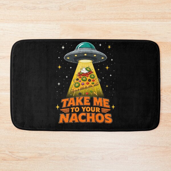 Item preview, Take Me to Your Nachos Funny Alien UFO Food Pun designed and sold by JasKei-Designs.