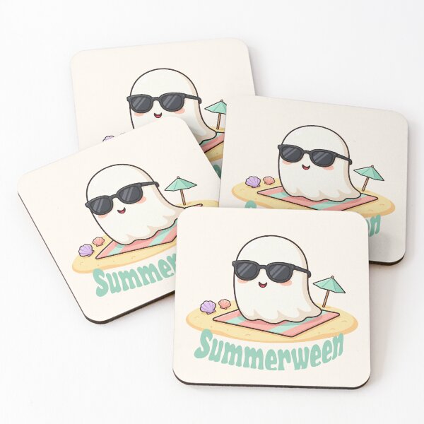 Item preview, Cute Summerween Ghost on the Beach with Sunglasses designed and sold by SweetLilith.