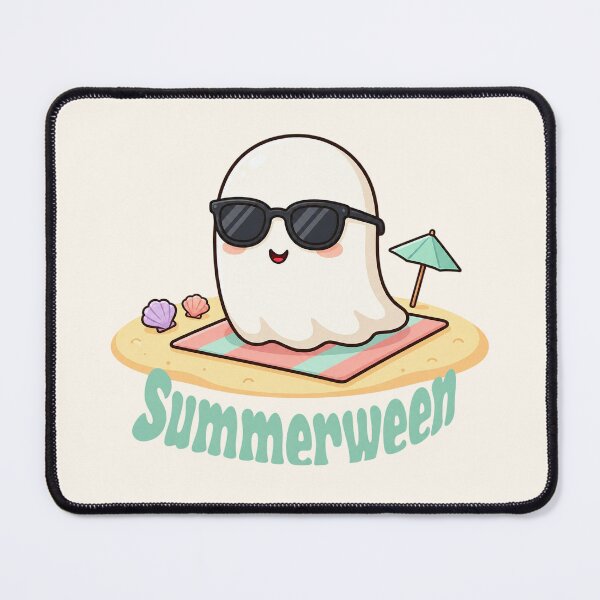 Item preview, Cute Summerween Ghost on the Beach with Sunglasses designed and sold by SweetLilith.