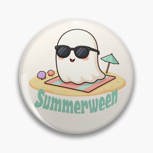 Item preview, Cute Summerween Ghost on the Beach with Sunglasses designed and sold by SweetLilith.
