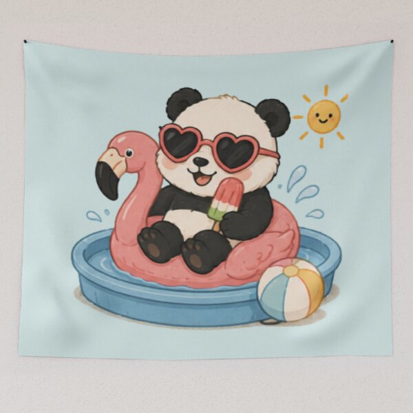 Item preview, Cute Summertime Giant Panda designed and sold by MellowMunchkins.