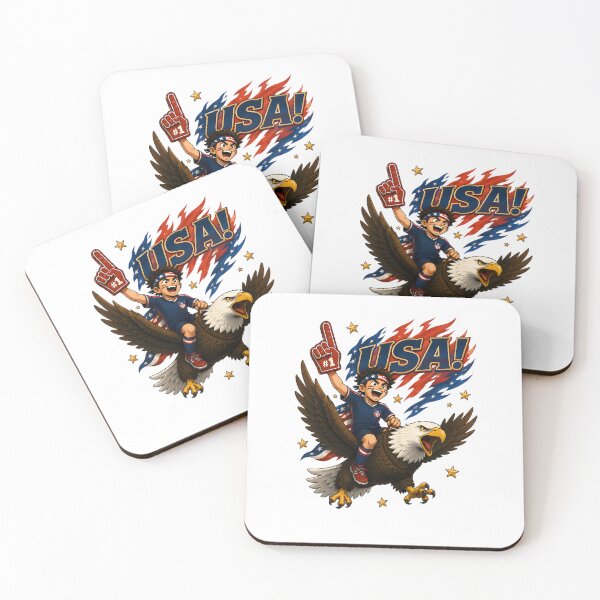 Item preview, USA Bald Eagle Football Fan T-Shirt designed and sold by Drofted.