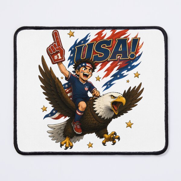 Item preview, USA Bald Eagle Football Fan T-Shirt designed and sold by Drofted.