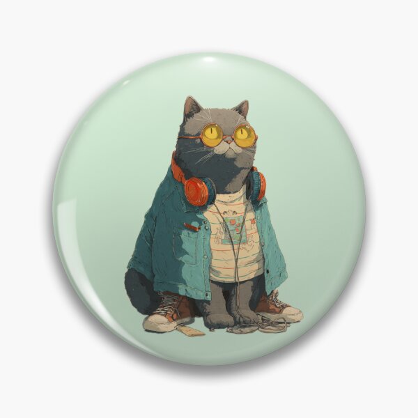 Item preview, geek cat designed and sold by PASSION AND FUN WORLD .