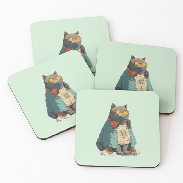 Item preview, geek cat designed and sold by PASSION AND FUN WORLD .