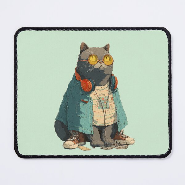 Item preview, geek cat designed and sold by PASSION AND FUN WORLD .