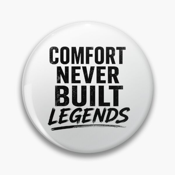 Item preview, Comfort Never Built Legends | Bold Motivational Typography designed and sold by Lovestickerco.