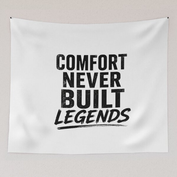 Item preview, Comfort Never Built Legends | Bold Motivational Typography designed and sold by Lovestickerco.