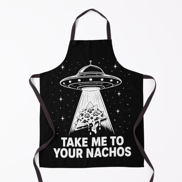 Item preview, Take Me to Your Nachos UFO Abduction Food Pun designed and sold by JasKei-Designs.