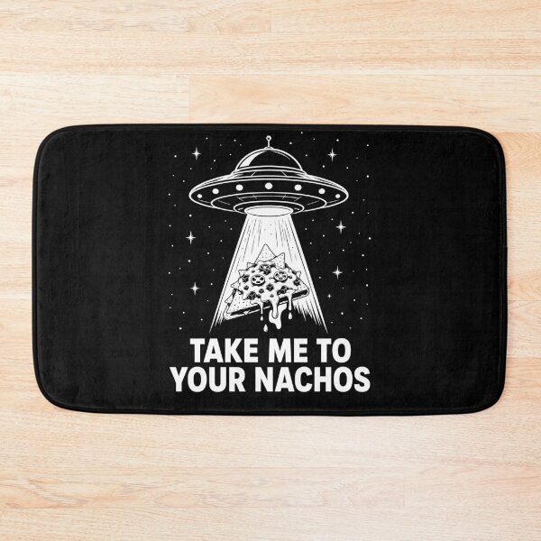 Item preview, Take Me to Your Nachos UFO Abduction Food Pun designed and sold by JasKei-Designs.