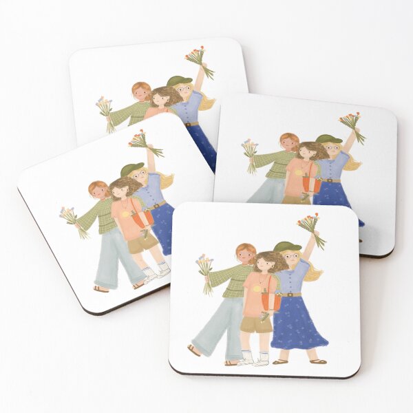 Item preview, Sisterhood Dance Flat Illustration Art designed and sold by Solerodriguart.