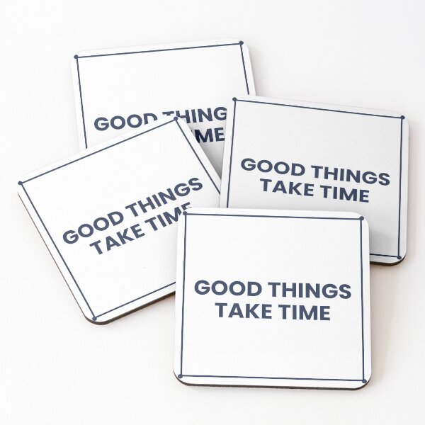 Item preview, "GOOD THINGS TAKE TIME" Minimalist Quote Hoodie designed and sold by QuirkThreadsCo.